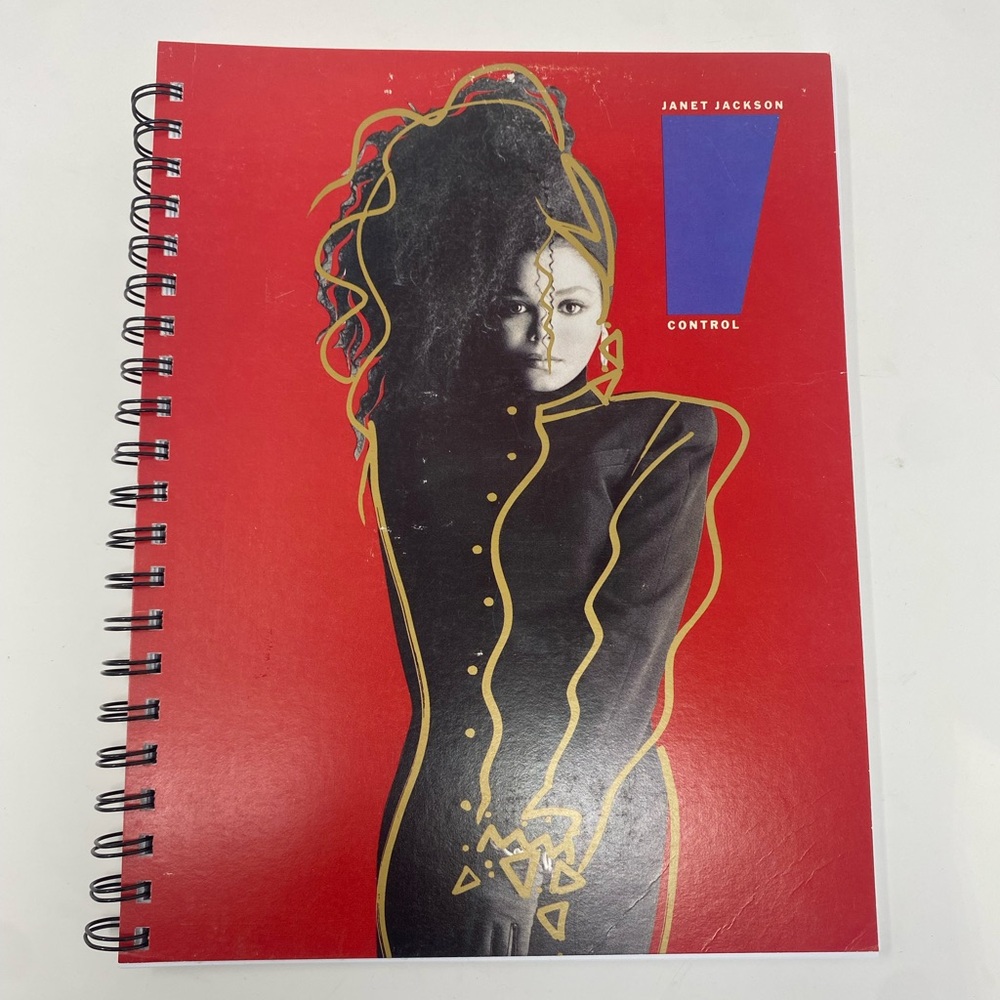 Upcycled Janet Jackson Control Spiral Notebook Handmade